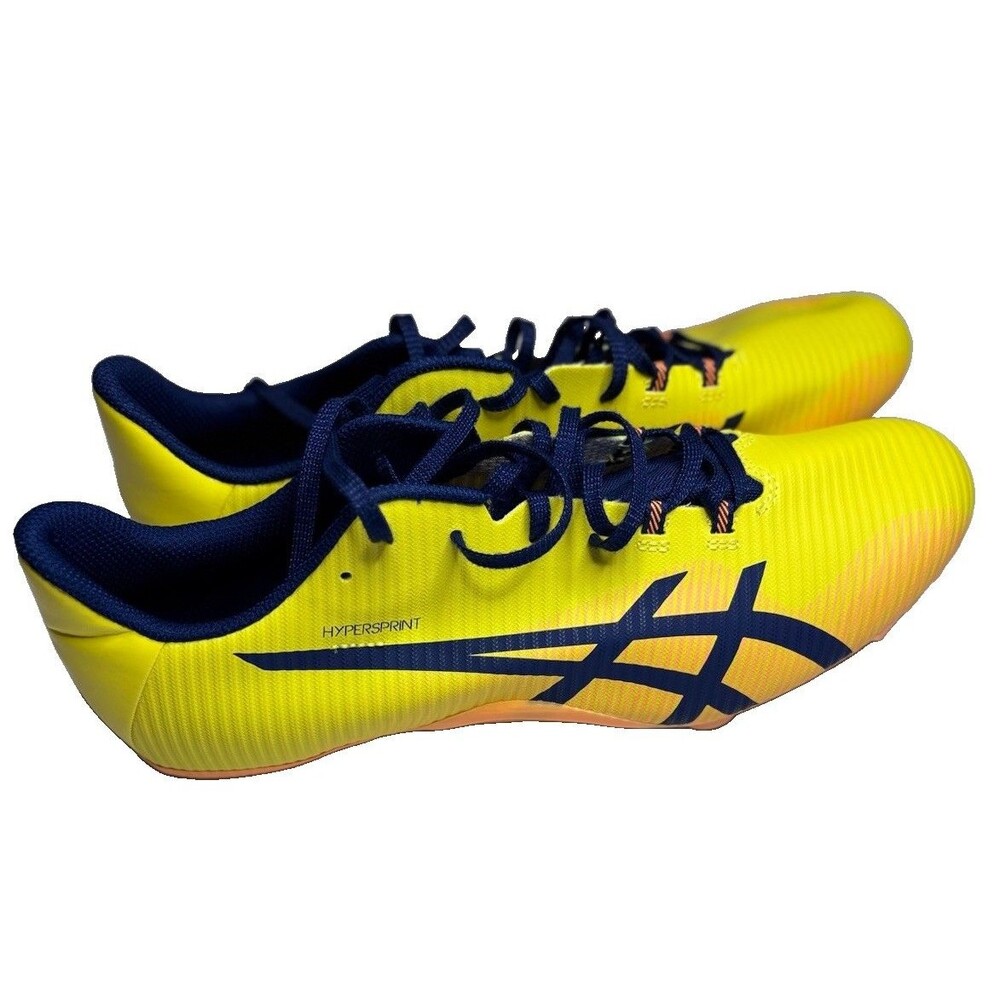 ASICS Hypersprint Track & Field Sprint Spikes Men’s US 12 Yellow Blue Running